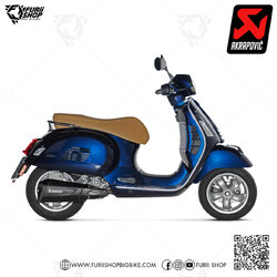 ท่อแต่ง Akrapovic Slip on All New Euro5 Black Catalytic : for Vespa GTS/GTV300 2023 Thai Model Euro5