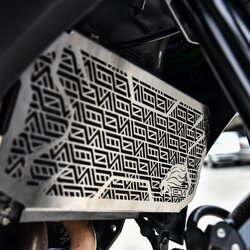 การ์ดหม้อน้ำ LEON สีเงิน VERSYS650