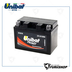 แบตเตอร์รี่รถมอเตอร์ไซต์ Unibat Battery Ready Series Series CTZ12S-FA For Triumph , Honda , Vespa , Kawasaki