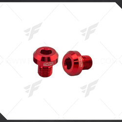 น็อตอุดกระจก GTR Evolution Honda.Kawasaki เกลียวขวา สีแดง