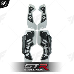 แผ่นรองพื้น(มีเนียม+POM) GTR N-MAX155 NEW 2020 เงิน