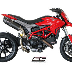 ท่อมอเตอร์ไซค์ SC PROJECT OVAL SILENCER - HIGH POSITION FOR HYPERMOTARD 821 ท่อแต่ง ท่อสูตร ท่อบิ๊กไบค์ ท่อBigbike ท่อไอเสีย