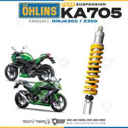 โช๊คหลัง OHLINS KA705 FOR KAWASAKI NINJA300/Z300