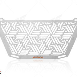 การ์ดหม้อน้ำ Guardo ลายสามเหลี่ยม CBR650R สีเงิน