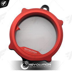 ฝาปิดฝาสูบด้านL ฝาปิดโซ่ราวลิ้น+อคริลิค CNC REVO MONKEY-125 ใช้ MSX-125 แดง