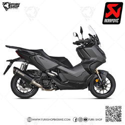 ท่อแต่ง Akrapovic Slip on Black New Shape (2รู) Catalytic : for Honda ADV350 2022