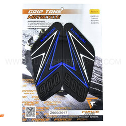 กันลื่นข้างถัง FORCE RACING Z900 ลายเส้นน้ำเงิน