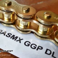 โซ่ พระอาทิตย์ 520 สีทอง ทั้งเส้น X-RING