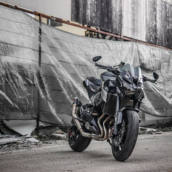 สายHEL KAWASAKI Z800 เดินทางเดิม หน้า-หลังเดินอ้อมปั๊ม สายสีแดง CARBON หัวเบนโจสีเงิน