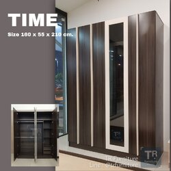 ตู้เสื้อผ้า 4 ประตู ขนาด 160 ซม. รุ่น Time
