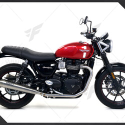 ท่อมอเตอร์ไซค์ Arrow Slip on SS on FOR TRIUMPH STREET TWIN ท่อแต่ง ท่อสูตร ท่อบิ๊กไบค์ ท่อBigbike ท่อไอเสีย
