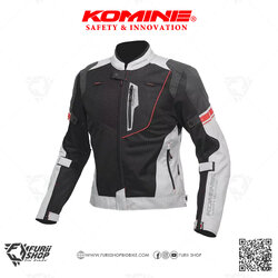 เสื้อแจ็คเก็ต KOMINE JK-131 Reflect M-JKT black / LightGrey
