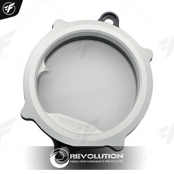 ฝาปิดฝาสูบด้านL ฝาปิดโซ่ราวลิ้น+อคริลิค CNC REVO MONKEY-125 ใช้ MSX-125 เงิน