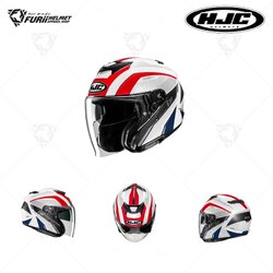 หมวกกันน็อค HJC I31 Open Face RENO : MC21 สีขาว/แดง/น้ำเงิน/ดำ (มี มอก.)