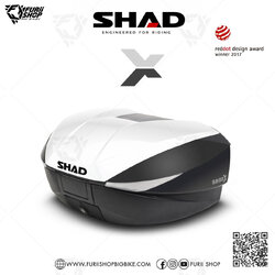 กล่องหลัง SHAD SH58X White ขนาด 58 ลิตร (สามารถขยายได้ 3 ระดับความจุ)
