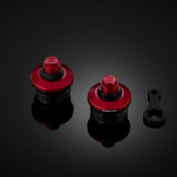 ตัวปรับโช๊คหน้าพร้อมประแจปรับโช๊ค BIKERS สีแดง FOR YAMAHA R15 2017