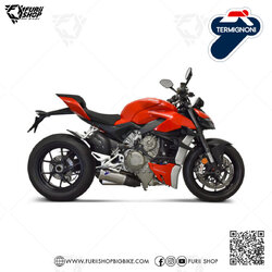 ท่อมอเตอร์ไซค์ Termignoni Slip on Titanium Black End Cap : for Ducati Street Fighter V4 2020-2021