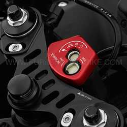 ฝาปิดสวิทช์กุญแจ BIKERS สีแดง FOR YAMAHA R15 2017