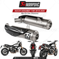 ท่อแต่ง Akrapovic Exhaust Slip-On Line (Titanium) DUCATI Scramble 1100 2018-2020