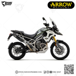 ท่อมอเตอร์ไซค์ Arrow Slip on Black-Carbon (Heat Carbon) : for Triumph Tiger1200 2022-2023