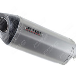 ท่อไอเสีย ท่อมอเตอร์ไซค์ ท่อแต่ง PR2 AK สีไทเทเนียม เฉียง เกรด B