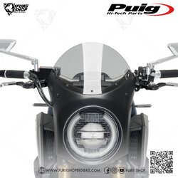ชิลด์หน้า Puig Windshield Retro Semi Fairing Black : for Honda CB650R 2019-2022