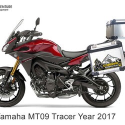 กล่องข้าง ปี๊บบน พร้อมแร็คและเพลท K2 PRO 28L, 40L FOR Yamaha MT09 Tracer