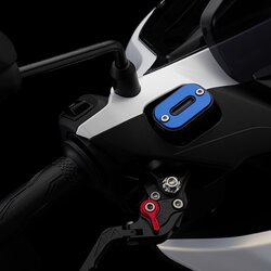 ฝาปิดกระปุกน้ำมันเบรกหน้า BIKERS สีน้ำเงิน FOR YAMAHA AEROX155