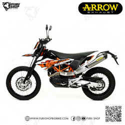 ท่อมอเตอร์ไซค์ Arrow Dark Carbon : for KTM Duke 690 Enduro 09-16