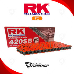 โซ่ RK แท้ 420SB PC420SB-120L (Orange) สำหรับรถมอเตอร์ไซค์รุ่นเล็ก