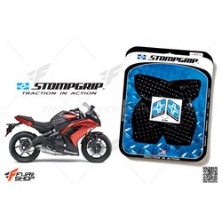 สติ๊กเกอร์กันรอยข้างถัง STORM GRIP ดำ FOR KAWASAKI ER6N/ER6F