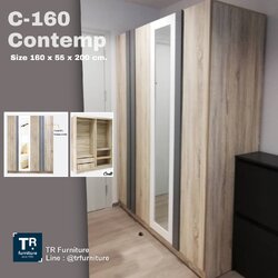 ตู้เสื้อผ้า 160 ซม. รุ่น Contemp160