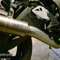 ท่อไอเสียมอเตอร์ไซค์ RACEFIT TITANIUM SLIP-ON FOR KAWASAKI ZX10R