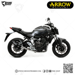 ท่อมอเตอร์ไซค์ Arrow Dark-Carbon : for Yamaha Fz07/Mt07 15-17/18-20/All new 2021-2022