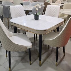 ชุดโต๊ะกินข้าวหิน 4 ที่นั่ง รุ่น Mini Benjamin