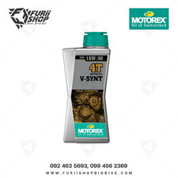น้ำมันเครื่องมอเตอร์ไซค์ MOTOREX V-SYNT 4T 15W/50
