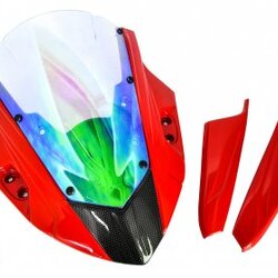 ชิวหน้า MOTOZAAA FUJIN สีแดง ชิวรุ้ง FOR HONDA CBR650F