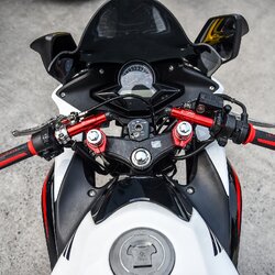 แฮนด์จับโช๊ค BOUSHI สีแดง FOR HONDA CBR150