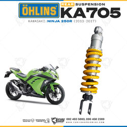 โช๊คหลังแต่ง OHLINS KA 705 For Kawasaki Ninja 250(R) 2013-2017