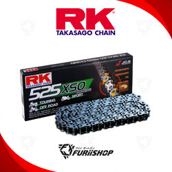 โซ่ RK แท้ 525XSO RX-Ring Chain STD 525XSO-120L (สีเงิน) สำหรับรถมอเตอร์ไซค์ 400-900cc