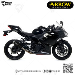 ท่อมอเตอร์ไซค์ Arrow Slip on Moto GP Black : for Kawasaki Ninja400 2018-2022