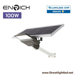 โคมไฟถนนโซล่าเซลล์ LED 100W ENRICH รุ่น PRO