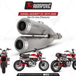 ท่อแต่ง Akrapovic Exhaust Slip-On Line (Titanium) HONDA MONKEY125 2019-2020