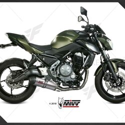 ท่อมอเตอร์ไซค์ MIVV FOR Z650 2017 OVAL TITANIUM WITH CARBON CAP ท่อแต่ง ท่อสูตร ท่อบิ๊กไบค์ ท่อBigbike ท่อไอเสีย