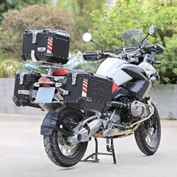 กล่องข้าง LOBOO PIKE TRACKER 38L 45L สีดำ 2ใบ พร้อมชุดยึดข้าง FOR BMW R1200GS