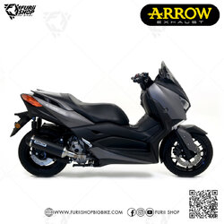 ท่อมอเตอร์ไซค์ Arrow Slip on Dark-Black 2021 Euro 5 : for Yamaha XMax 300 2017-2020/All new euro5 2021-2023
