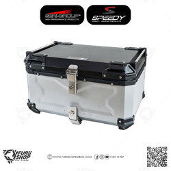 กล่องท้ายเบาะ TOPBOX ( มีเนียม ) SPEEDY ( ลาย X ) ADV 65L Silver