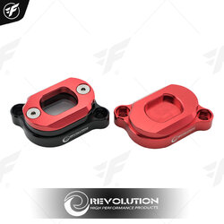 ฝาปิดช่องปรับตั้งวาล์ว มีเนียม+อคริลิค REVOLUTION MONKEY-125/CT-125/MSX-125 แดง