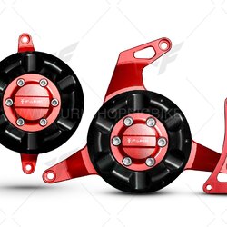 กันแคร้ง FAKIE สีแดง FOR KAWASAKI NINJA300/Z300