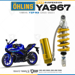 โช๊คหลังแต่ง Ohlins YA967 For Yamaha YZF-R3 ปี 2015-2023